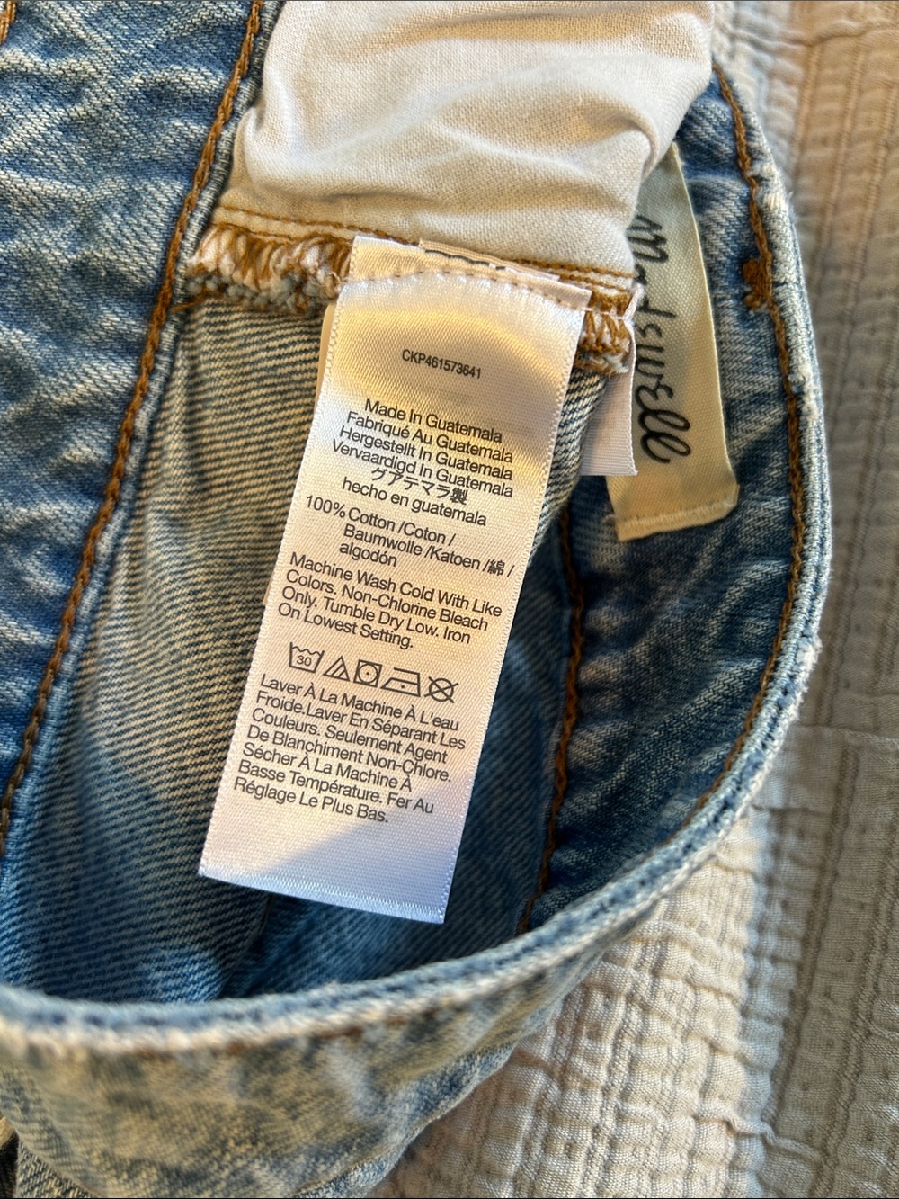 Madewell Light Blue High-Rise Cutoff Denim Shorts - Picture 5 of 6
